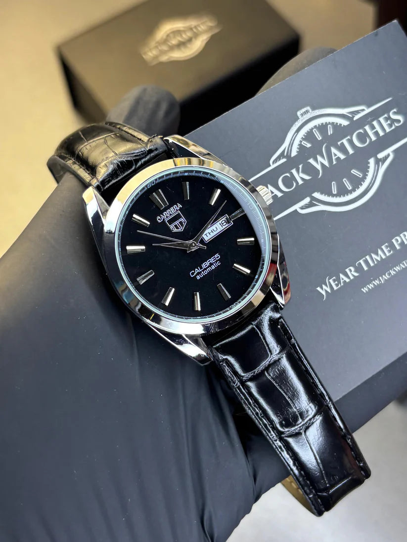 Tag Heuer Calibre 5 Leather Strap Watch