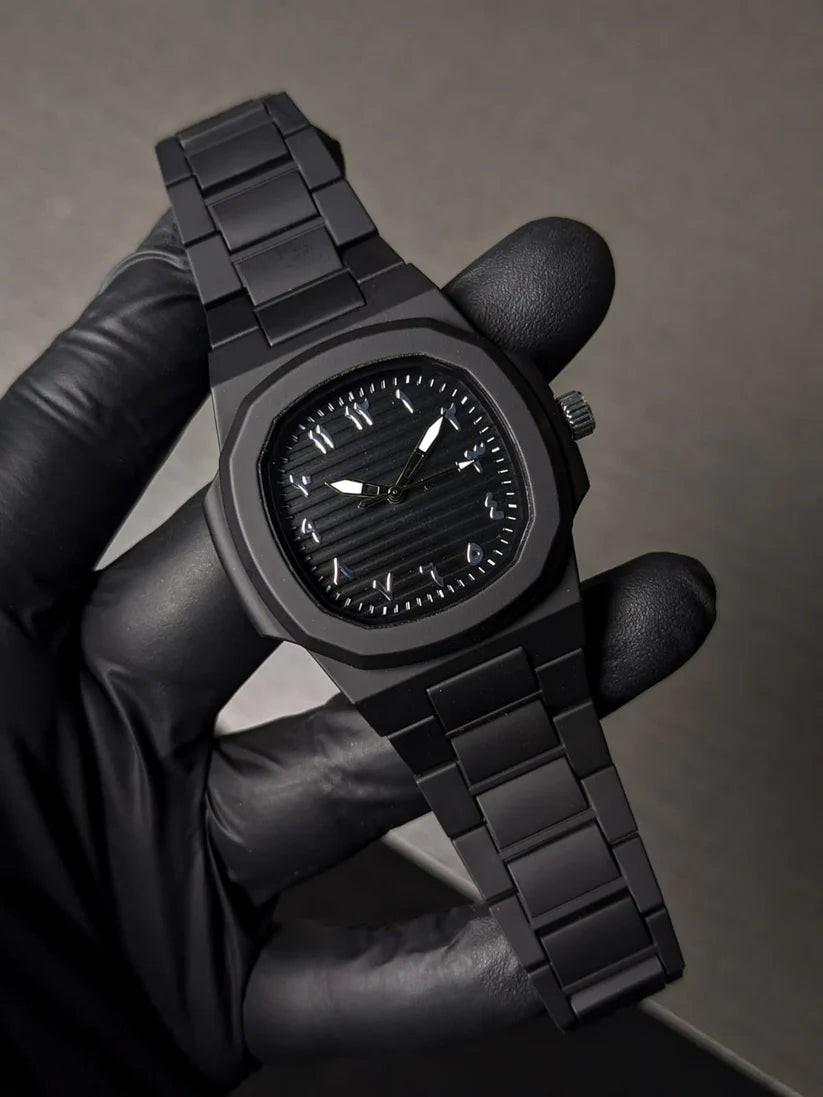 Skmei Original Black Arabic Aura Watch Nautilus Style