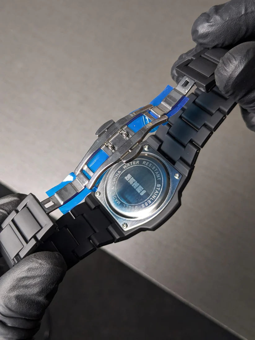 Skmei Original Black Arabic Aura Watch Nautilus Style