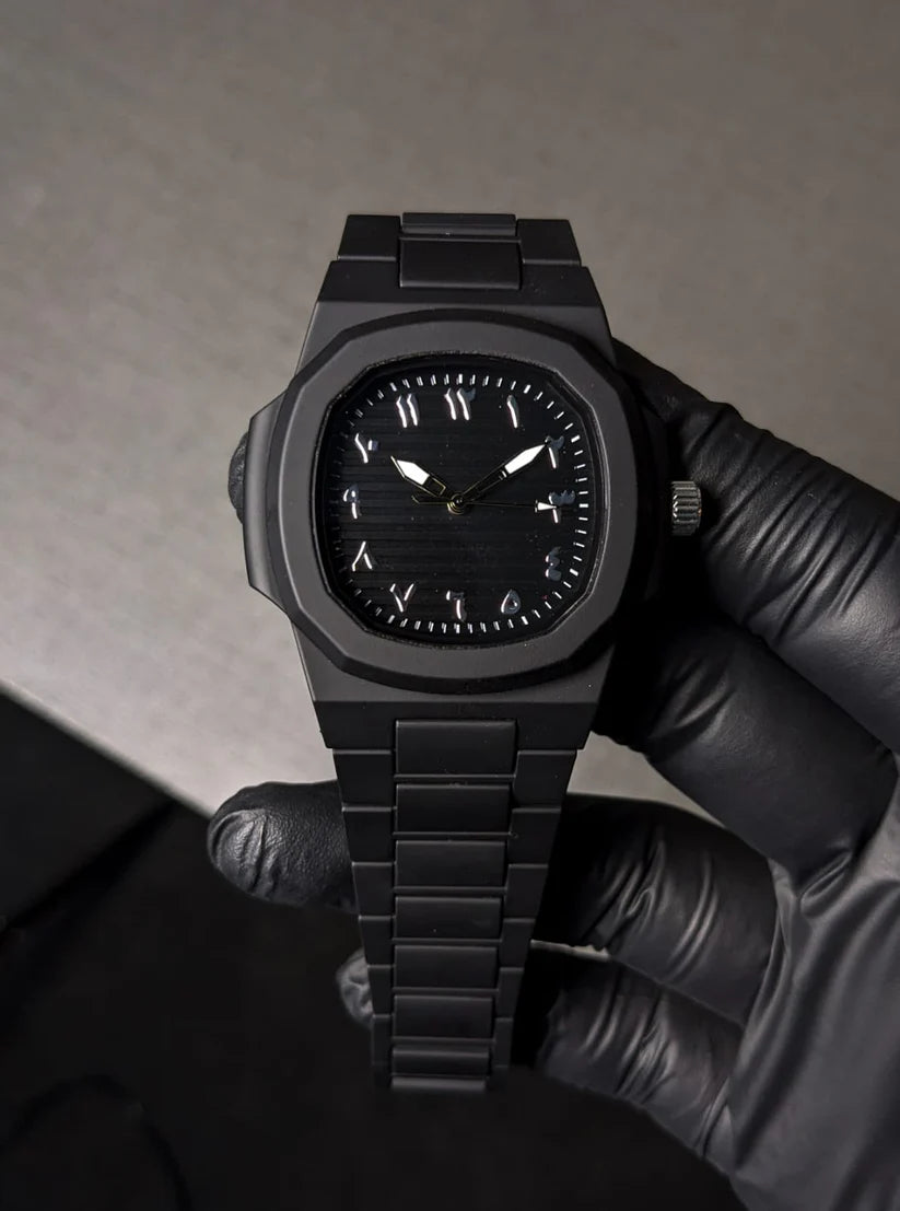 Skmei Original Black Arabic Aura Watch Nautilus Style