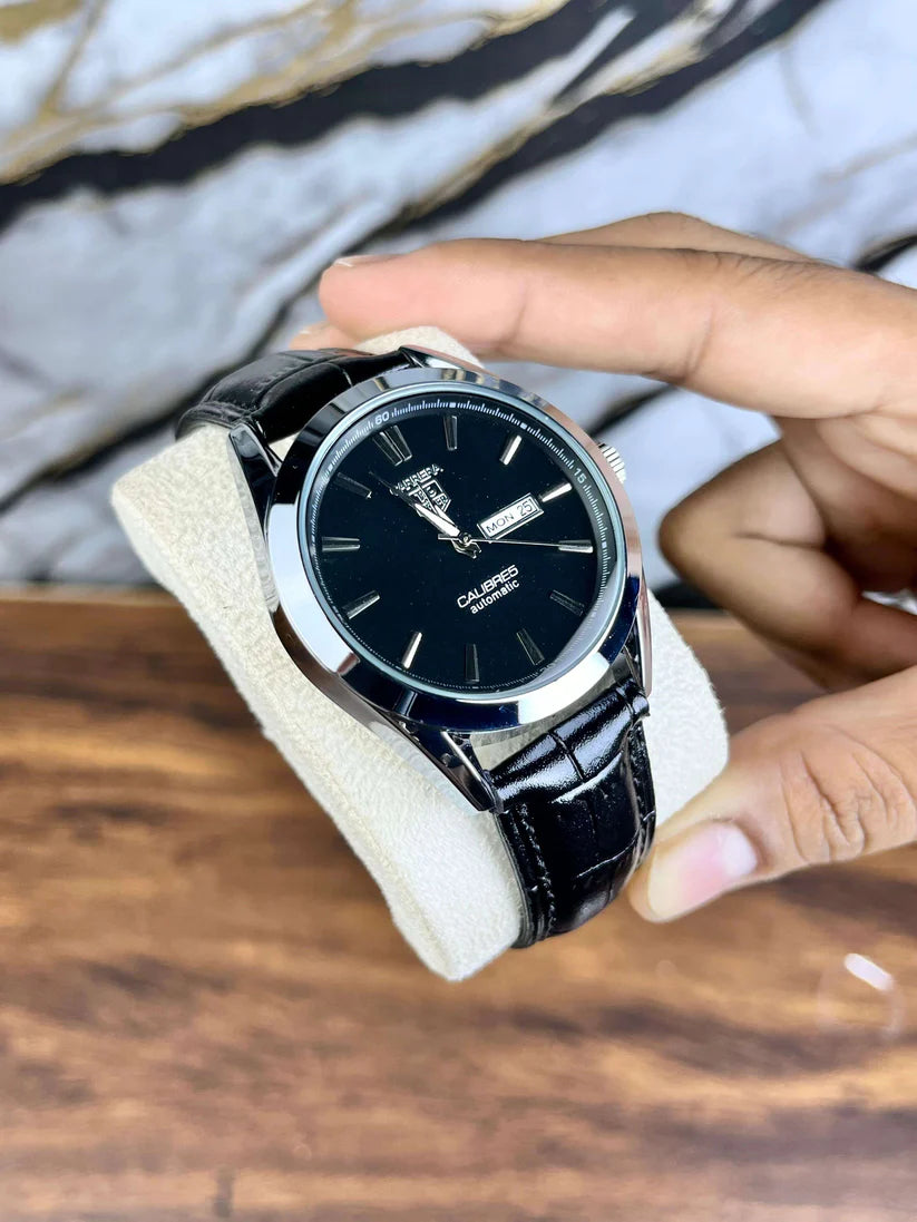 Tag Heuer Calibre 5 Leather Strap Watch