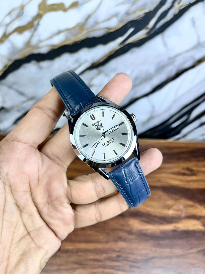 Tag Heuer Calibre 5 Leather Strap Watch