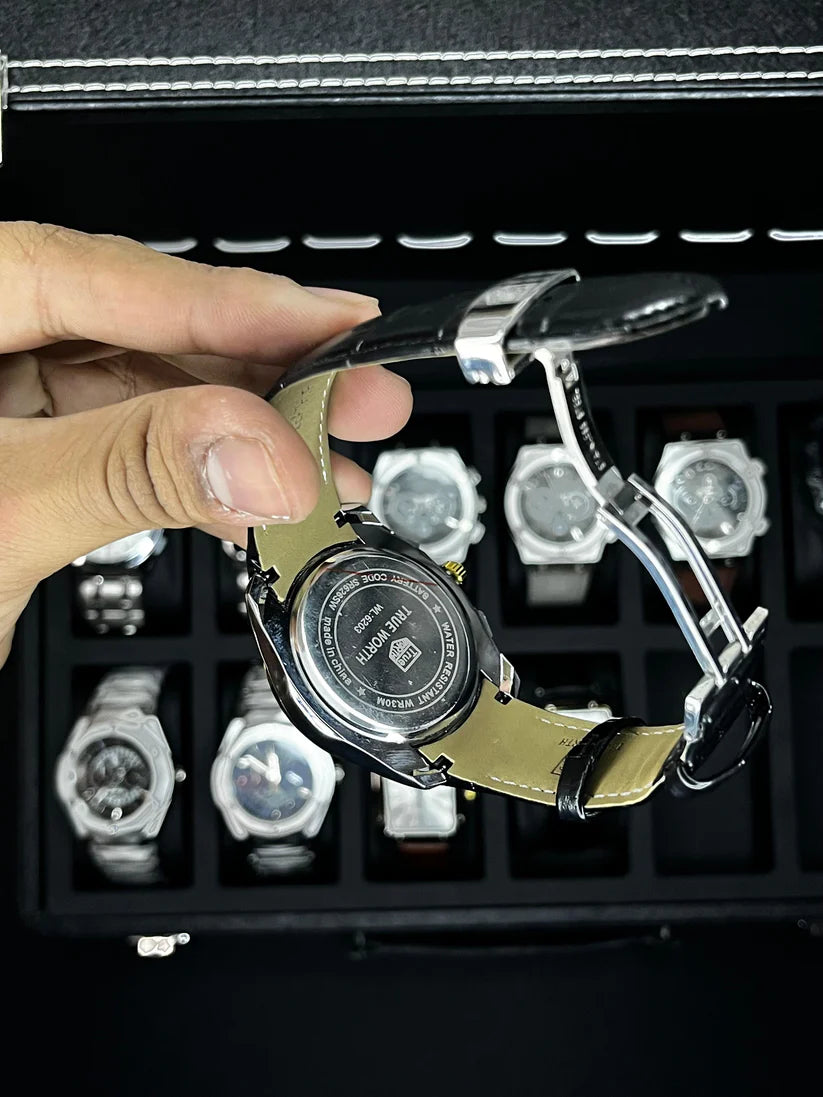 True Worth Original Chronograph Leather Strap Watch - Brown