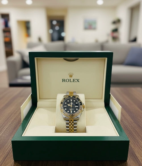 Combo Deal | Rlx Gmt Master II Golden Two Tone Edition Master Quality + Black Arabic Aura