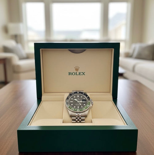 Combo Deal | Master Quality Rlx Submariner Strap gold nd black + Black Arabic Aura watch