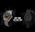 Combo Deal | Rlx Gmt Master II Golden Two Tone Edition Master Quality + Black Arabic Aura